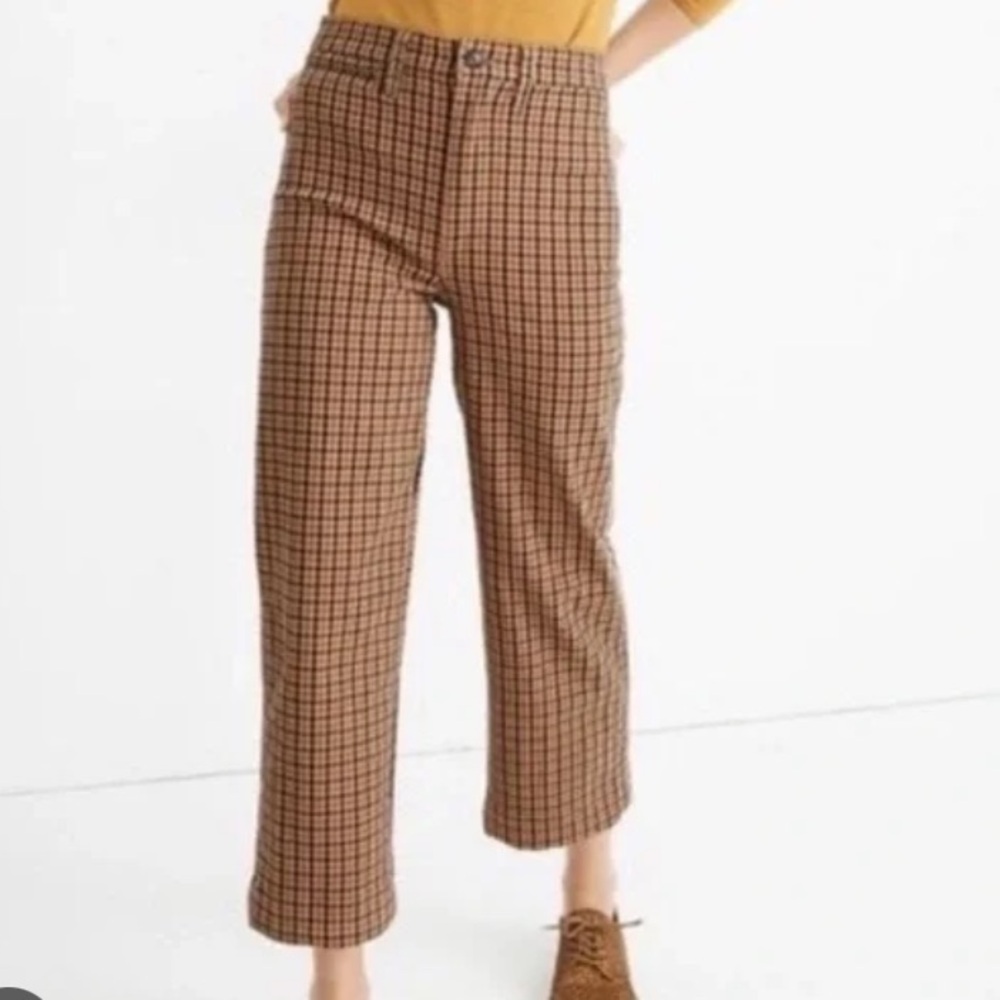 Madewell slim Emmitt wide leg crop pant